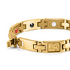 Golden Cross and Buddha Magnetic Bracelet