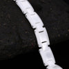 Sleek White Ceramic Magnetic and Hematite Bracelet