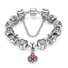 Charm Bracelet with Flower, Royal Crown and Heart
