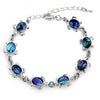 Blue Rhinestone Turtles & Owl Bracelet Women’s Jewelry - Innovato Store
