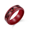 Men’s Stainless Steel Red & Blue Tone Dragon Inlay Ring - Innovato Store