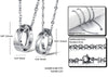 Dual Rings with Cubic Zirconia Couple Pendant Necklaces