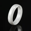4mm Black Ceramic Ring for Woman or Men with Gloss Finish Smooth Surface and Beveled Edges - Innovato Store