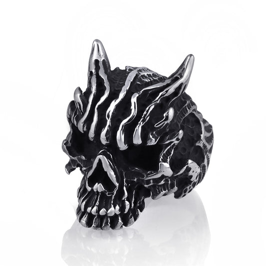 The Devil’s Skull Stainless Steel Ring Men’s Jewelry