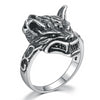 925 Sterling Silver Retro Black Wolf Gothic Rings - Innovato Store