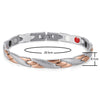 Rose Gold & Silver Magnetic Bracelet with FIR and Germanium