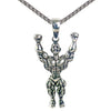 Dumbbell Pendant Necklace Fitness Sports Jewelry