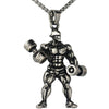 Dumbbell Pendant Necklace Fitness Sports Jewelry