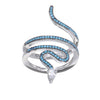 Snake with Natural Stone or Cubic Zirconia Ring