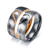 His Queen & Her King Tungsten Couple Wedding / Engagement Ring with CZ Stones - Innovato Store