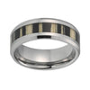 8mm Zebra Wood Inlay with Silver Coated Tungsten Carbide Ring - Innovato Store