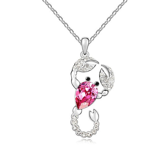Scorpion Statement Pendant Necklace with Swarovski Crystals