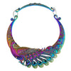 Multi Color Peacock Maxi Choker Necklace for Women