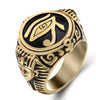 Stainless Steel Egyptian Pharaohs Eye of Horus Ring Men’s Jewelry
