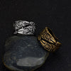Gold and Silver Double-headed Ravens Odin Ring