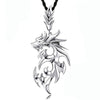 Silver Dragon Pendant Necklace Unisex