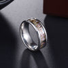 8mm Colorful Wood Grain Silver Plated Ring for Men - Innovato Store