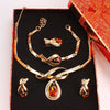 Austrian Crystal Necklace, Bracelet, Earrings & Ring Jewelry Set