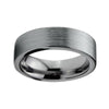 6mm Unisex Pipe Cut Brushed Finish Tungsten Carbide Rings - Innovato Store
