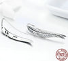925 Sterling Silver Feathers Wing Elf Stud Earrings