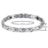 4 Elements Silver Plated Stainless Steel Magnetic Bracelet