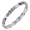 4 Elements Silver Plated Stainless Steel Magnetic Bracelet