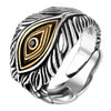 925 Sterling Silver God’s Eye Adjustable Ring for Men