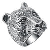 925 Sterling Silver Vintage Gothic Tiger Ring for Men