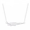 Silver Crocodile Shaped Pendant Charm Necklace Women’s Jewelry