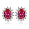 1.5ct Red Created Ruby Stud Earrings 925 Sterling Silver - Innovato Store