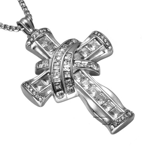Stainless Steel Gold Multi-Layer Cross Pendant Necklace