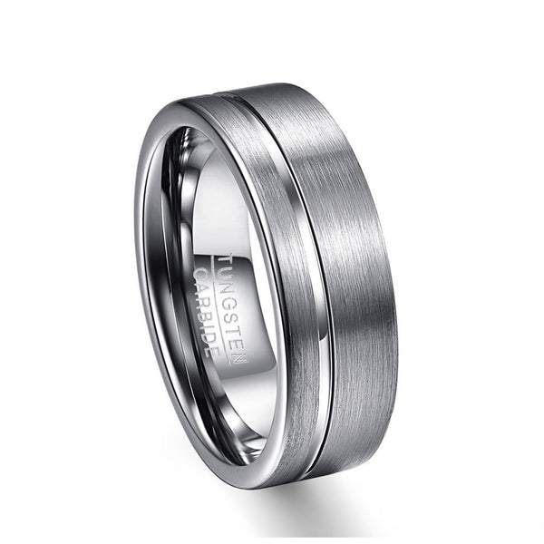 8mm Brushed Matte Pure Tungsten Carbide Wedding Rings - Innovato Store
