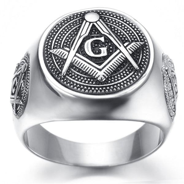 Stainless Steel Freemason Ring