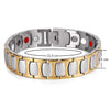 Silver and Gold Plated Stainless Steel Magnetic Bracelet
