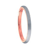 3mm Satin Brushed Matte Silver Coated Tungsten Carbide with Soft Rose Color Finish Engagement Ring