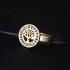 4mm Gold Accented with Crystal Inlay Women’s Tree Ring - Innovato Store