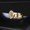 4mm Gold Accented with Crystal Inlay Women’s Tree Ring - Innovato Store