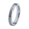 4mm Thin Silver Plated Matte Tungsten Ring - Innovato Store