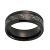 8mm Grey Carbon Fiber Inlay Black Tungsten Carbide Ring Comfort Fit Wedding Band Engagement Ring - Innovato Store