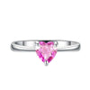 Heart Cubic Zirconia 925 Sterling Silver Wedding Ring