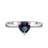 Heart Cubic Zirconia 925 Sterling Silver Wedding Ring