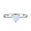 Heart Cubic Zirconia 925 Sterling Silver Wedding Ring