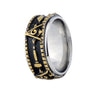 Luxury Black and Gold Coated Stainless Steel Freemason Ring for Men - Innovato Store