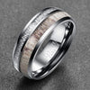 8mm Dual Inlay Meteorite with Silver Coated Tungsten Carbide Rings - Innovato Store