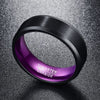 8mm Elegant Flat Purple Ring For Men - Innovato Store