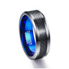 8mm Black Carbon Fiber Inlay Comfort Fit Engagement Ring - Innovato Store