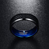 8mm Black Carbon Fiber Inlay Comfort Fit Engagement Ring - Innovato Store
