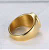 Stainless Steel Gold Plated Masonic Ring for Men