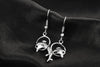 Black Austrian Crystals Studded Dolphin Earrings Women’s Jewelry - Innovato Store