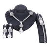 Pearl Necklace, Bracelet & Earrings Jewelry Set